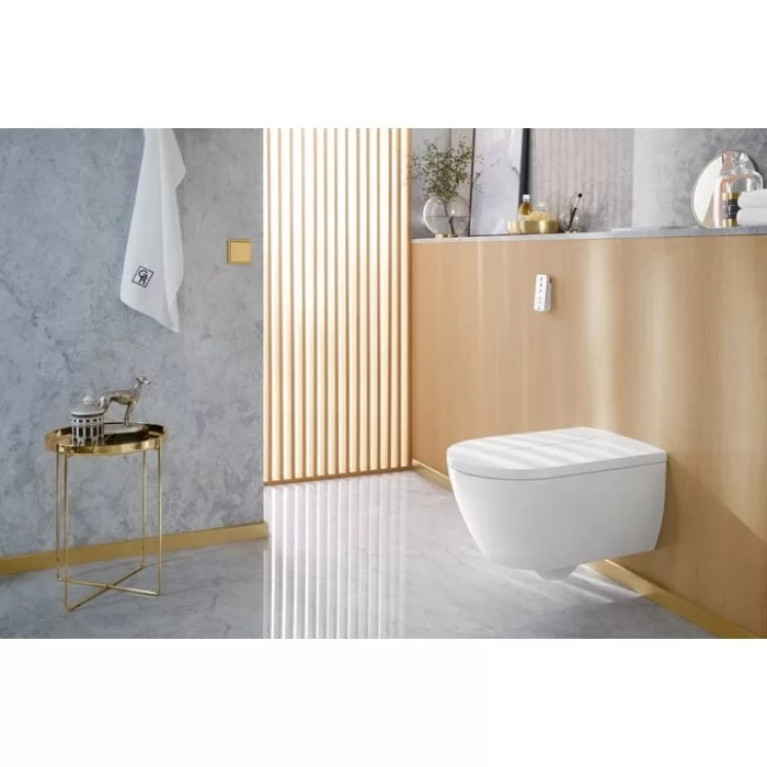 VilleroyBoch Viclean Унитаз-биде подвесной 385*595*360, в комплекте с сиденьем, покрытие CeramicPlus, цвет альпийский белый (временно недоступен!)