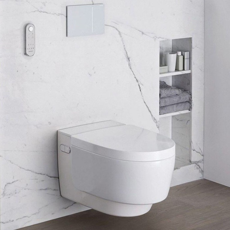 Geberit AquaClean Mera Comfort Унитаз-биде подвесной, белый / KeraTect, декор. панель: белый (замена 146.214.11.1)