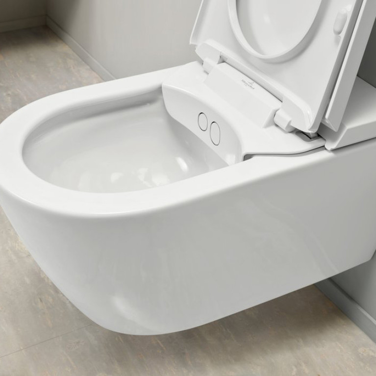 VilleroyBoch Viclean Унитаз-биде подвесной 385*595*400, CeramicPlus, цвет-альпийский белый