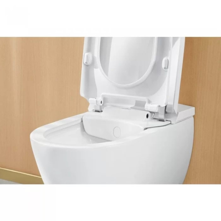 VilleroyBoch Viclean Унитаз-биде подвесной 385*595*360, в комплекте с сиденьем, покрытие CeramicPlus, цвет альпийский белый (временно недоступен!)