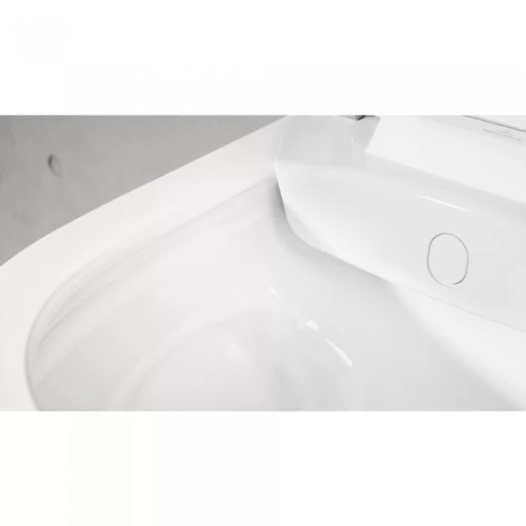 VilleroyBoch Viclean Унитаз-биде подвесной 385*595*360, в комплекте с сиденьем, покрытие CeramicPlus, цвет альпийский белый (временно недоступен!)