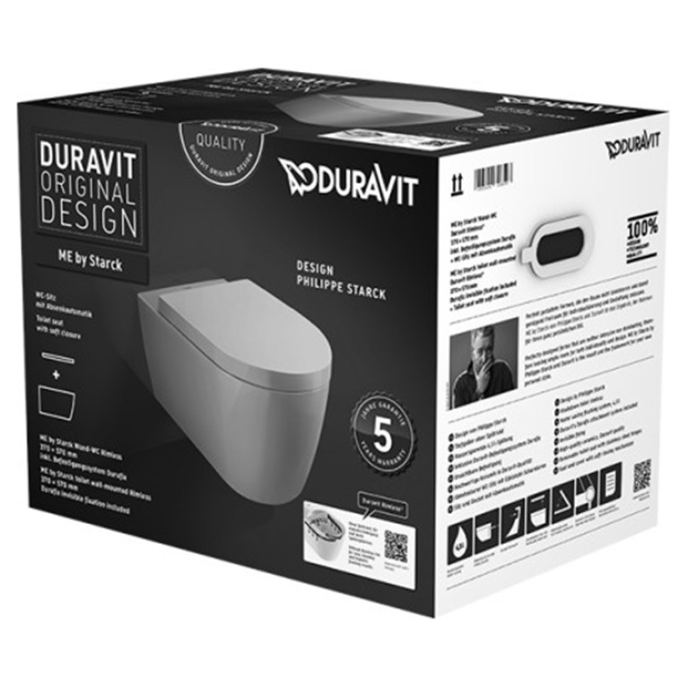 Duravit Me by Starck Комплект: подвесной унитаз Rimless 2529090000 + сиденье с мягким закрыванием 002009 (Спец.цена - НЕ ПРОИЗВОДИТСЯ!))