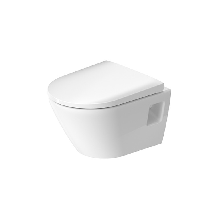 Duravit D-Neo Унитаз подвесной укороченный, 370 x 480 мм, безободковый, в комплекте с сиденьем 0021690000 цвет: белый (Спец.цена из наличия)
