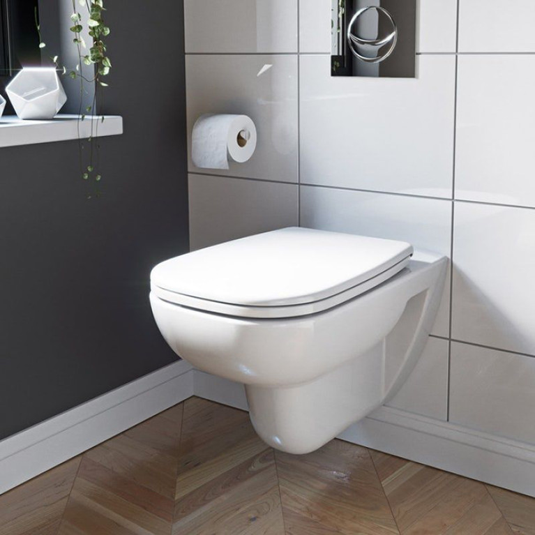 Duravit D-Code Комплект: подвесной унитаз 253509 355х545 мм.+ сиденье с автоматическим закрыванием 006739 (Спец.цена из наличия)