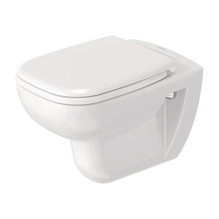 Duravit D-Code Унитаз подвесной 257009, 545х355 мм, безободковый, с сиденьем 006739 микролифт, цвет: белый (СПЕЦЦЕНА с нашего склада)