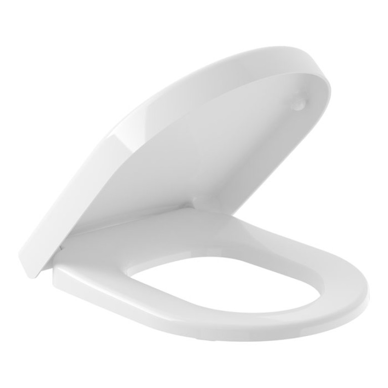 VilleroyBoch Subway 2.0 Сиденье для унитаза с микролифтом, цвет белый/нержавеющая сталь