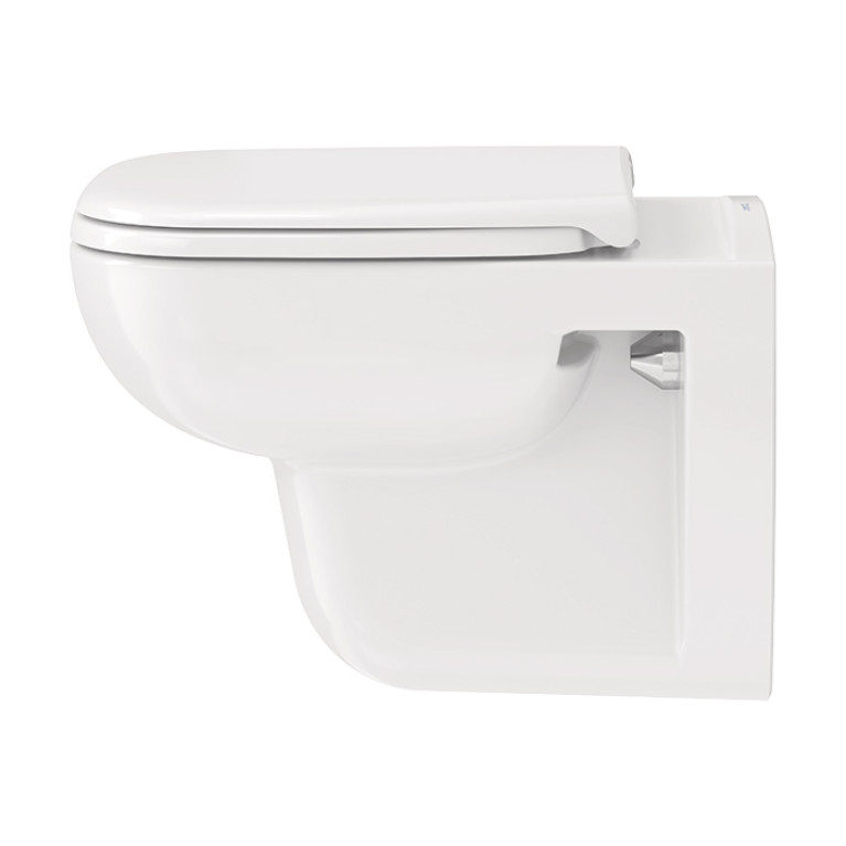 Duravit D-Code Унитаз подвесной 257009, 545х355 мм, безободковый, с сиденьем 006739 микролифт, цвет: белый (СПЕЦЦЕНА с нашего склада)