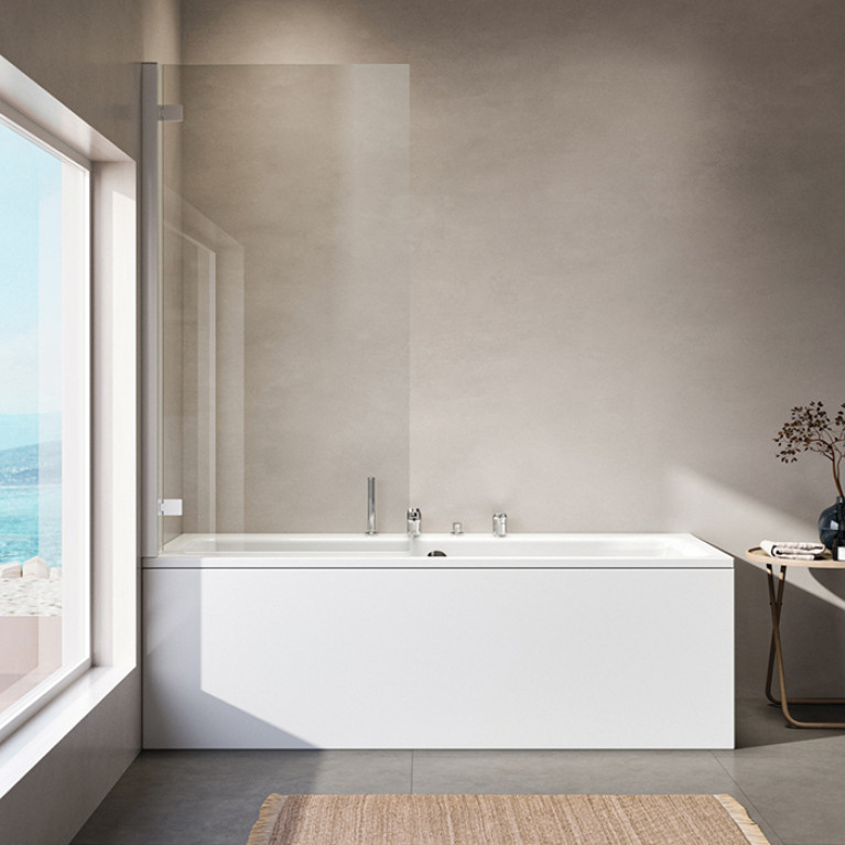 Ideal Standard Dolce Vita DUO Ванна 180x80 см, встраиваемая, акрил, диаметр  слива 52 мм, без панелей, перелива, ножки в комплекте цвет: белый глянец