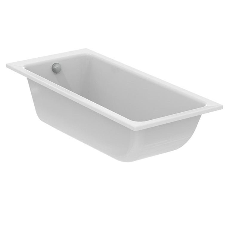 Ideal Standard Dolce Vita Ванна 170x75 см, встраиваемая, акрил, диаметр  слива 52 мм, без панелей, перелива, ножки в комплекте цвет: белый глянец