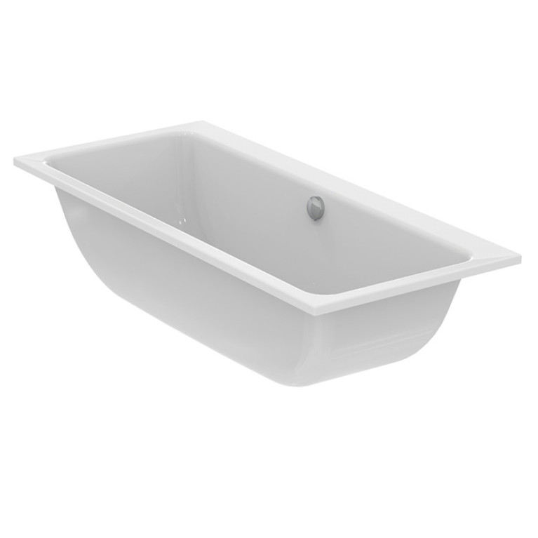 Ideal Standard Dolce Vita DUO Ванна 180x80 см, встраиваемая, акрил, диаметр  слива 52 мм, без панелей, перелива, ножки в комплекте цвет: белый глянец