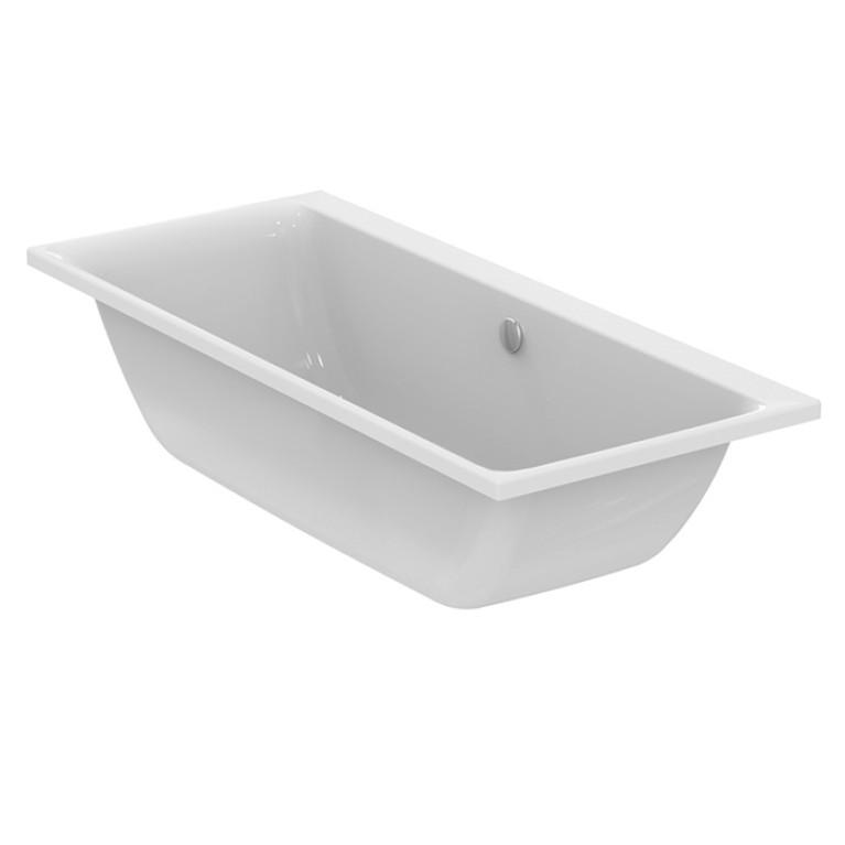 Ideal Standard Connect Air DUO Ванна 180x80 см, встраиваемая, акрил, диаметр  слива 52 мм, без панелей, перелива, без ножек цвет: белый глянец