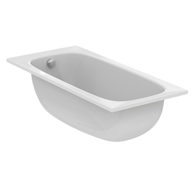 Ideal Standard i.life Ванна 170x75 см, встраиваемая, акрил, диаметр  слива 52 мм, без панелей, перелива, без ножек цвет: белый глянец