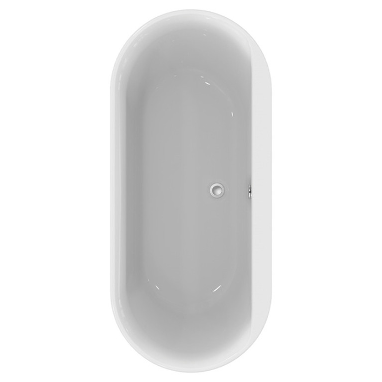 Ideal Standard Connect Air OVAL Ванна 180x80 см, встраиваемая, овал, акрил, диаметр слива 52 мм, без панелей, перелива, без ножек цвет: белый глянец