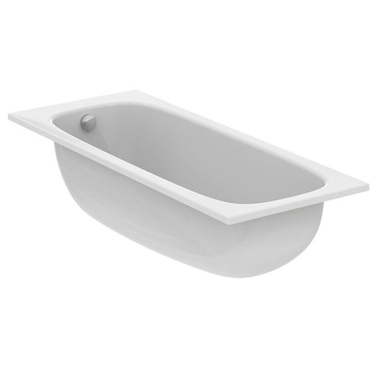 Ideal Standard i.life Ванна 170x70 см, встраиваемая, акрил, диаметр  слива 52 мм, без панелей, перелива, без ножек цвет: белый глянец