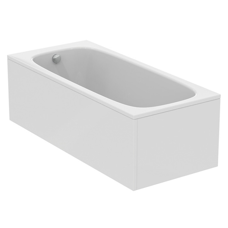 Ideal Standard i.life Ванна 180x80 см, встраиваемая, акрил, диаметр  слива 52 мм, без панелей, перелива, без ножек цвет: белый глянец