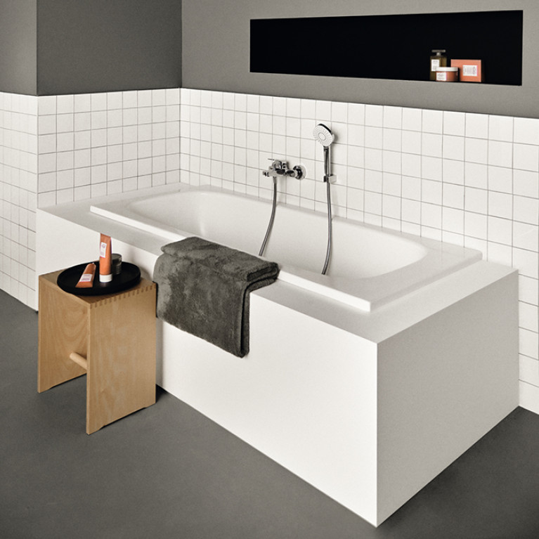 Ideal Standard i.life Ванна 170x75 см, встраиваемая, акрил, диаметр  слива 52 мм, без панелей, перелива, без ножек цвет: белый глянец