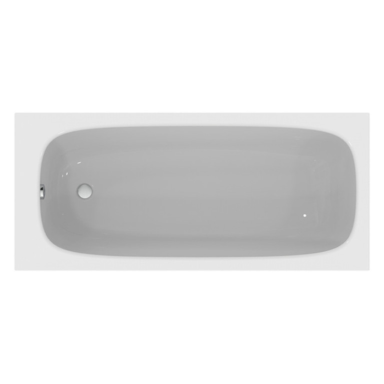 Ideal Standard i.life Ванна 180x80 см, встраиваемая, акрил, диаметр  слива 52 мм, без панелей, перелива, без ножек цвет: белый глянец