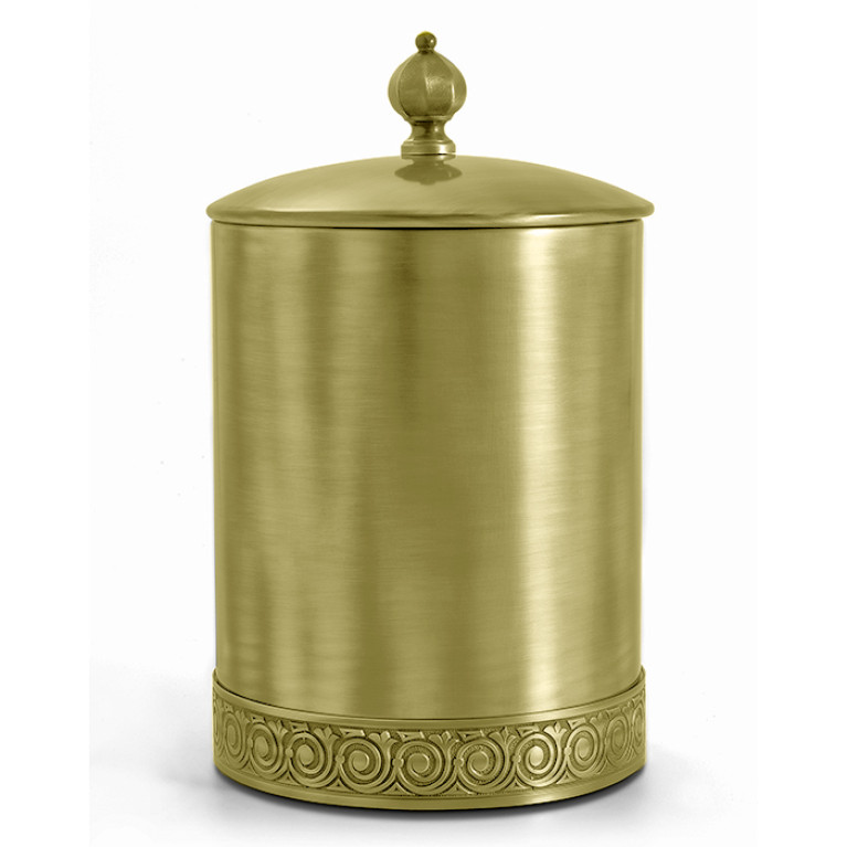 3SC BALLY Ведро &Oslash;220х300 мм., с крышкой, ручка Zar, цвет Matt Satin Brass