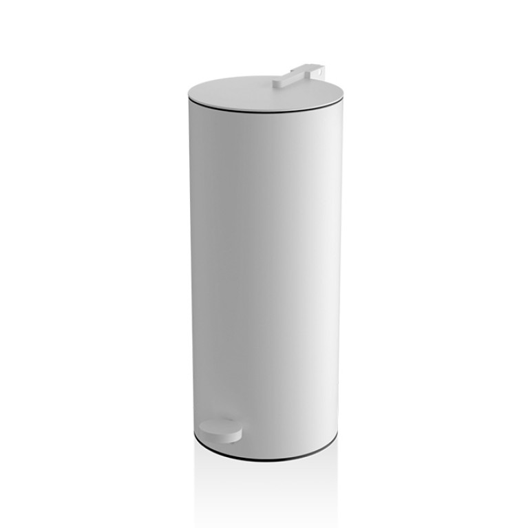 Decor Walther Bin 3 Ведро 14.5xh33.5см, с педалью и крышкой, цвет: белый матовый