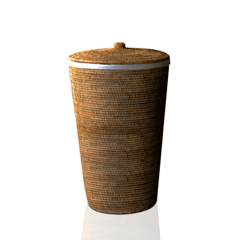 Decor Walther Basket WB Корзина для белья 40x65см, с крышкой, цвет: ротанг темный