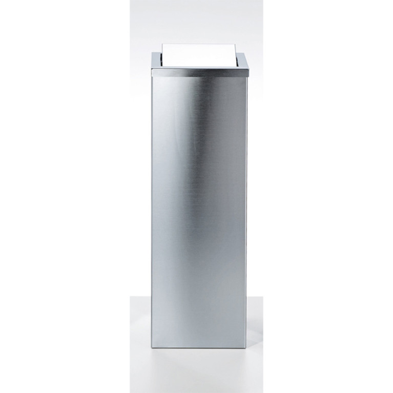 Decor Walther DW 1013 Корзина для бумаги 20x20x60см, с крышкой, цвет: сталь матовая