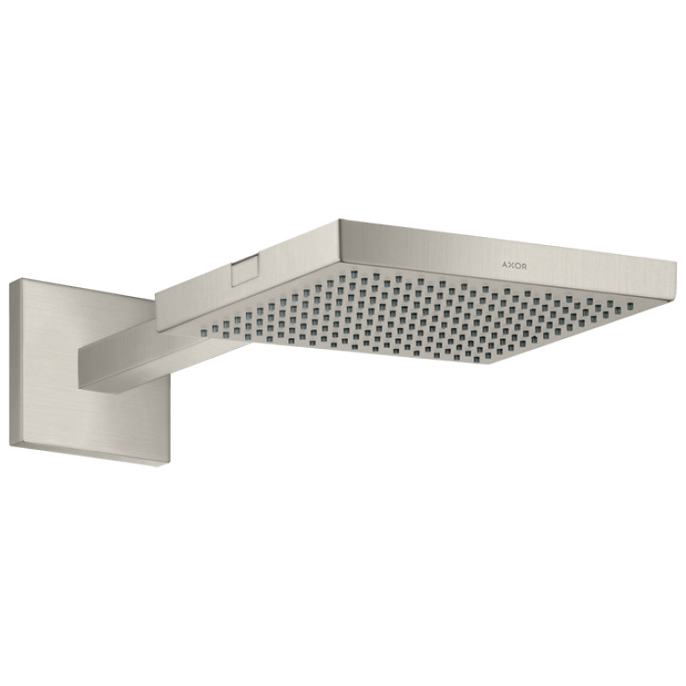AXOR SHOWERS Верхний душ 240x240 мм., с настенным держателем 411-458 мм., внешняя часть, цвет сталь