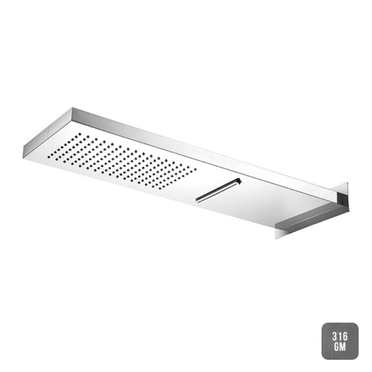 ALMAR SWAY TONDO Верхний душ  2 режима 537*192мм, из нерж.стали, цвет Gun Metal  Brushed 316 PVD