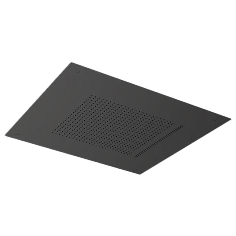 ALMAR Встраиваемый верхний душ 49,8х49,8 см, 2 типа струи, цвет Black Absolute Brushed PVD