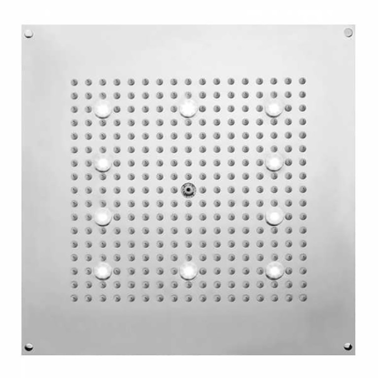 BOSSINI DREAM-CUBE Верхний душ 470 x 470 mm с 10 LED (белый), блок питания/управления, Cromoterapia, цвет: хром