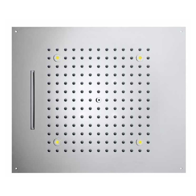 BOSSINI DREAM/2 Верхний душ 570 x 470 mm, с 4 LED RGB, 2 режима (дождь, каскад), блок питания/управления, Cromoterapia, гибкая подводка , цвет: хром