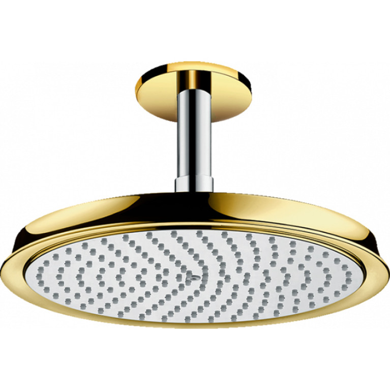 HG Raindance Classic Air Верхний душ 1jet (RainAir), d240мм, с потолочным держателем 100 мм, G1/2, цвет: хром/золото