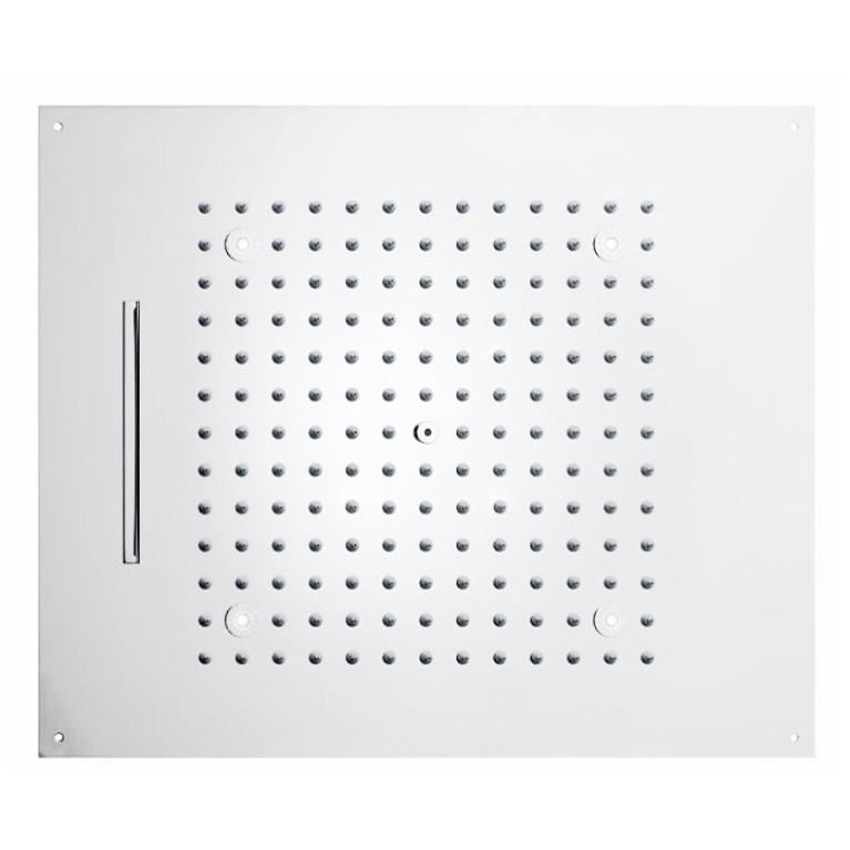 BOSSINI DREAM/2 Верхний душ 570 x 470 mm, 2 режима (дождь, каскад), с 4 LED (белый), блок питания/управления, цвет: белый матовый