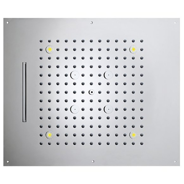 BOSSINI DREAM/3 Верхний душ 570 x 470 mm, 3 режима (дождь, каскад, туман), с 4 LED RGB, блок питания/управления, Cromoterapia, цвет: хром