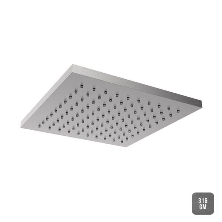 Almar EcoAir SQUARE 316 Душевая лейка, 250х250 мм, нержавеющая сталь, цвет Gun Metal 316 Brushed PVD