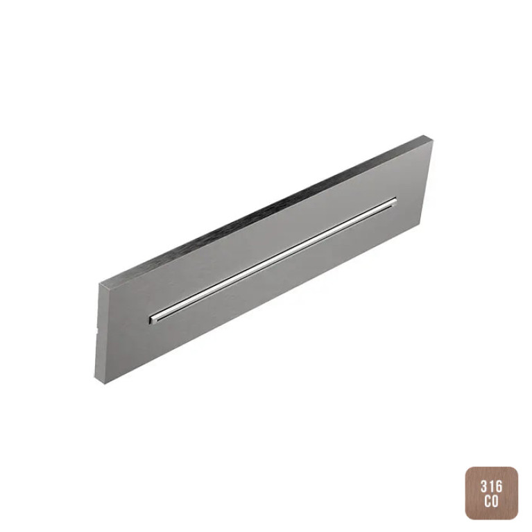 ALMAR WATERFALL WALL BUILT-IN Излив настенный внешняя часть 350&times;80 мм, водопад цвет  AISI 316 Stainless Steel