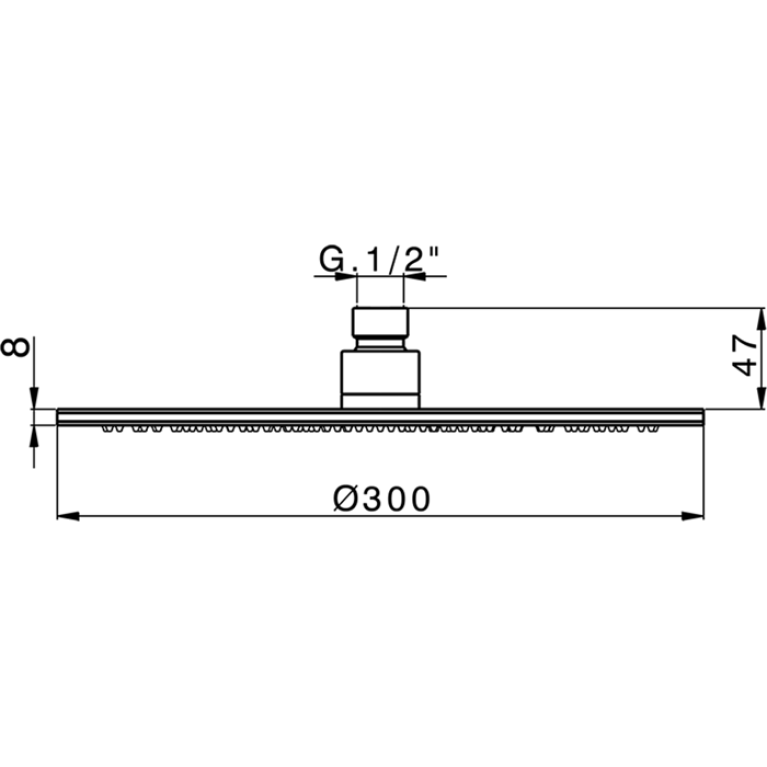 CISAL Shower Верхний душ 300х300 мм без держателя, цвет хром (аналог DS01621021)