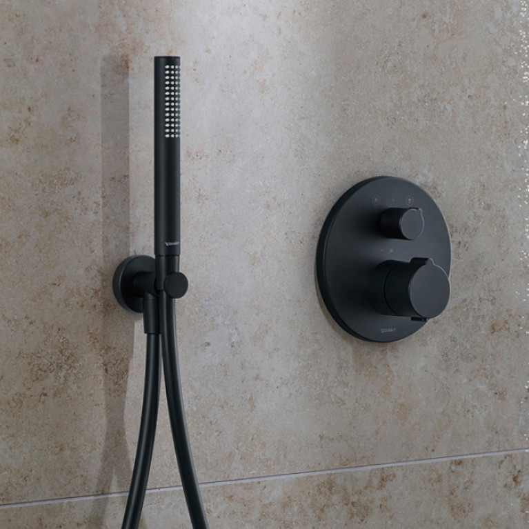 Duravit Душ лейка цилиндр, цвет черный матовый  (Спец.цена из наличия)