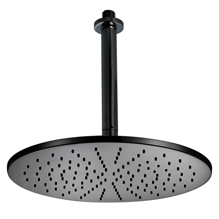 CISAL Shower Верхний душ D300 мм с потолочным держателем L180 мм, цвет черный  (СПЕЦЦЕНА на товар с нашего склада)