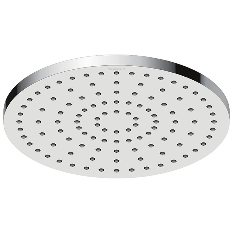 Duravit Круглая душевая насадка Д=250мм, 1/2, хромированный пластик (Спец.цена из наличия)