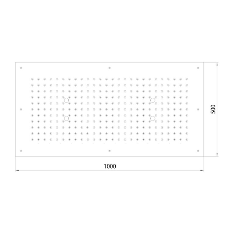 BOSSINI DREAM-XL RECTANGULAR Верхний душ 1000 x 500 mm, цвет: хром
