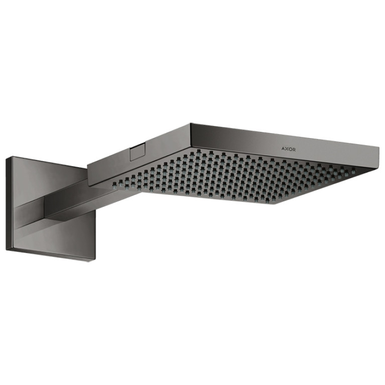 AXOR SHOWERS Верхний душ 240x240 мм., с настенным держателем 411-458 мм., внешняя часть, цвет полированный черный хром