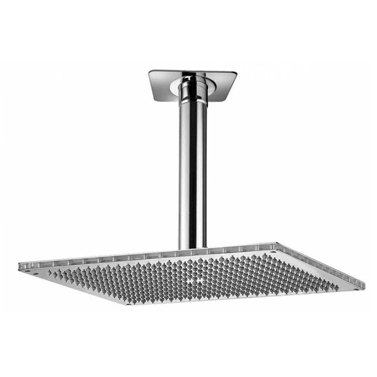 BOSSINI DREAM-RECTANGULAR Верхний душ 400 x 300 mm 1 режим - держателем вертикальным 300 x &Oslash; 36 mm, цвет: сатинированная нержавеющая сталь