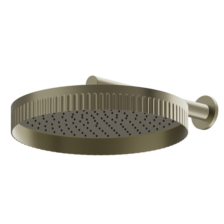 Newform Ionika wellness Верхний душ &Oslash; 400мм, кронштейн из стены 350мм, цвет: PVD brushed pale gold