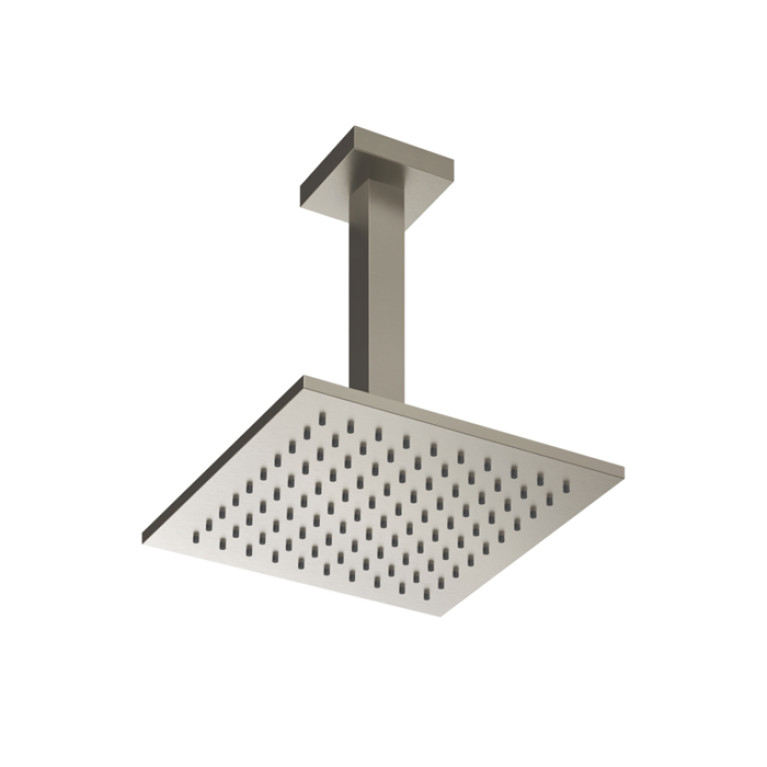 Gessi Emporio Emporio shower Душевая головка потолочная, поворотная с шарниром, с защитой от известкового налёта, цвет: Finox Brushed Nickel