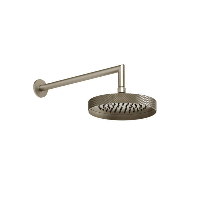 Gessi Anello/Ingranaggio Душевая головка для настенного крепления, поворотная с шарниром,  D218 мм, цвет Finox Brushed Nickel