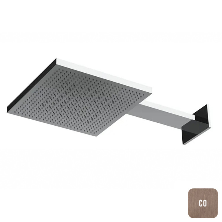 Almar VELVET DUAL FLOW Душевая лейка из стены, 300х300 мм, 2 режима, материал нерж. сталь, цвет Copper Brushed PVD