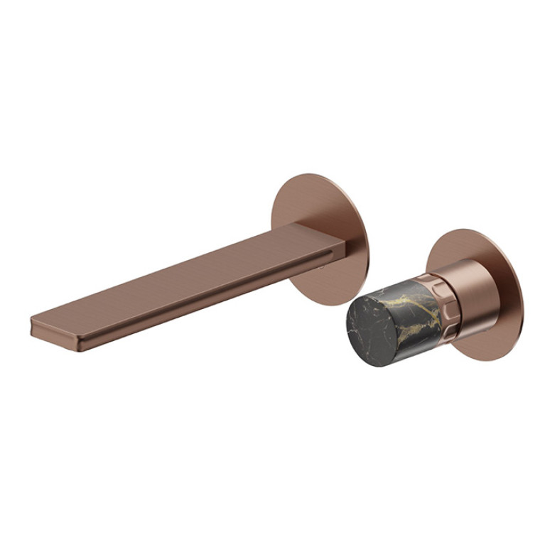Newform Ionika   Смеситель встраиваемый на 2 отв,излив 190мм , цвет:  PVD Br. Copper Bronze