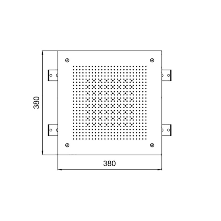 Almar Душевая лейка потолочная встраив., 380х380 мм, 2 режима, цвет Mirror Stainless Steel