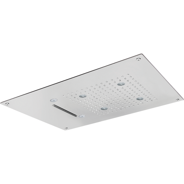 CISAL Zen Shower Встраеваемый верхний душ 55х40 см,3 типа струи,хромотерапия,выключатель,трансформатор, цвет полированная нержавеющая сталь
