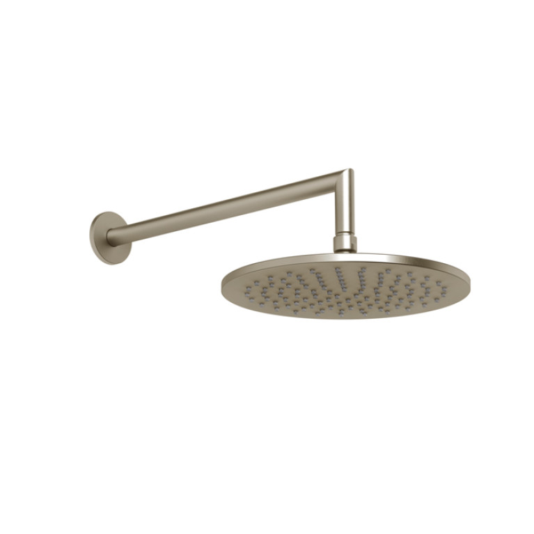 Gessi Anello/Ingranaggio Душевая головка для настенного крепления, поворотная с шарниром, D250 мм, цвет Finox Brushed Nickel